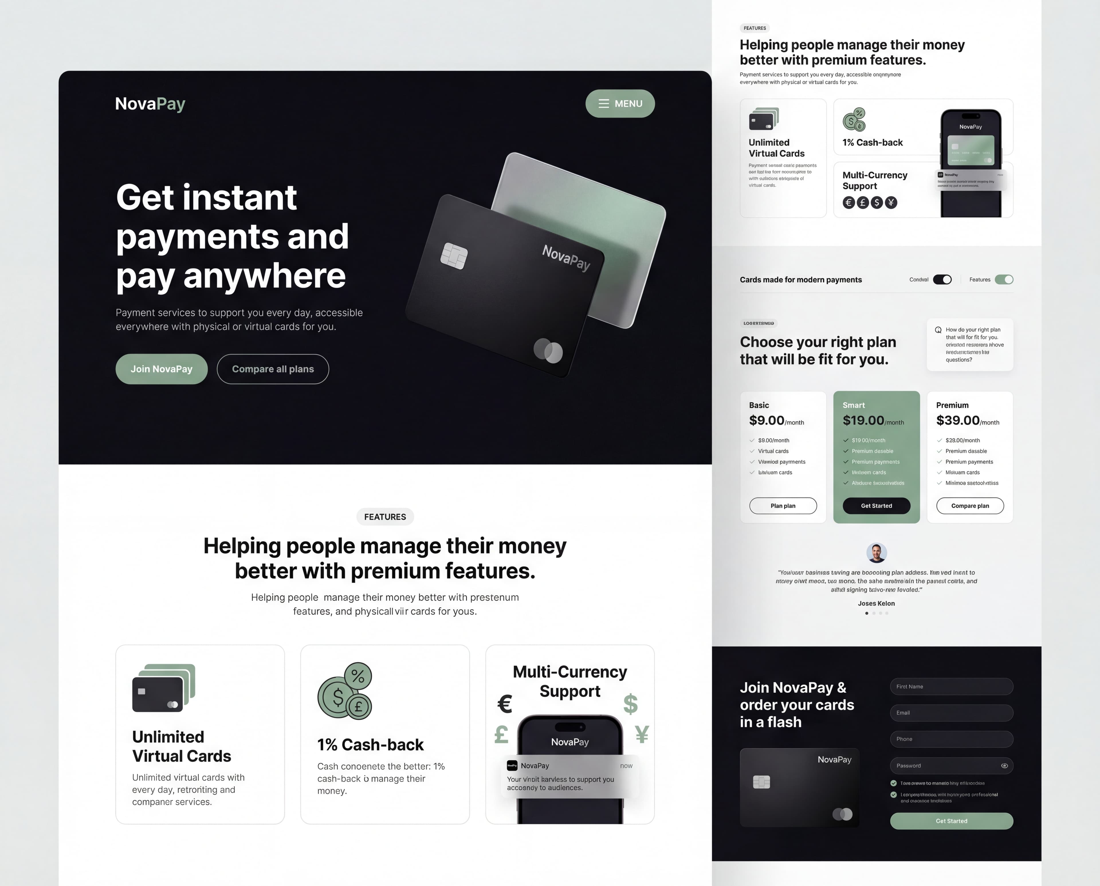 NovaPay landing page